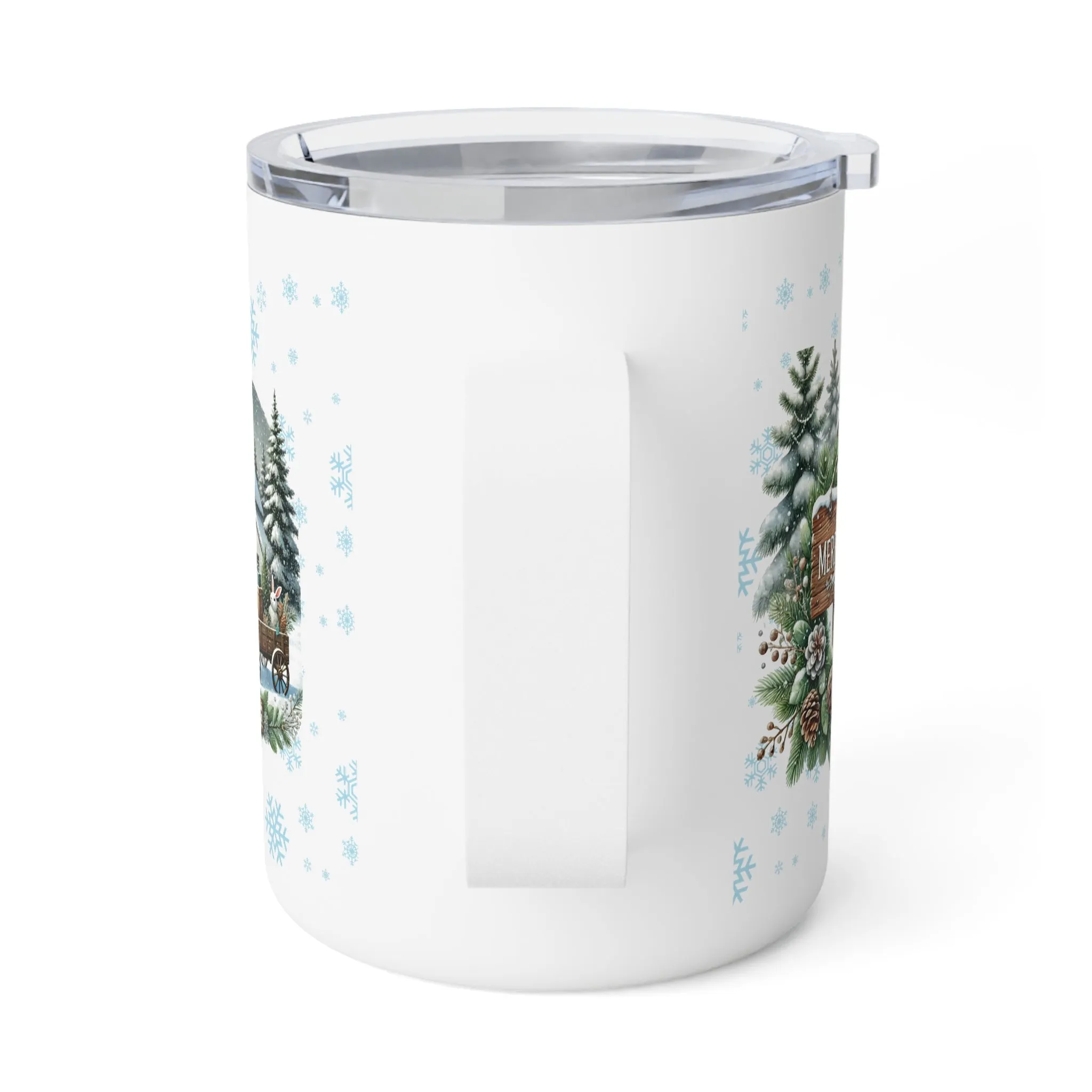 Merry Christmas Insulated Coffee Mug, 10oz