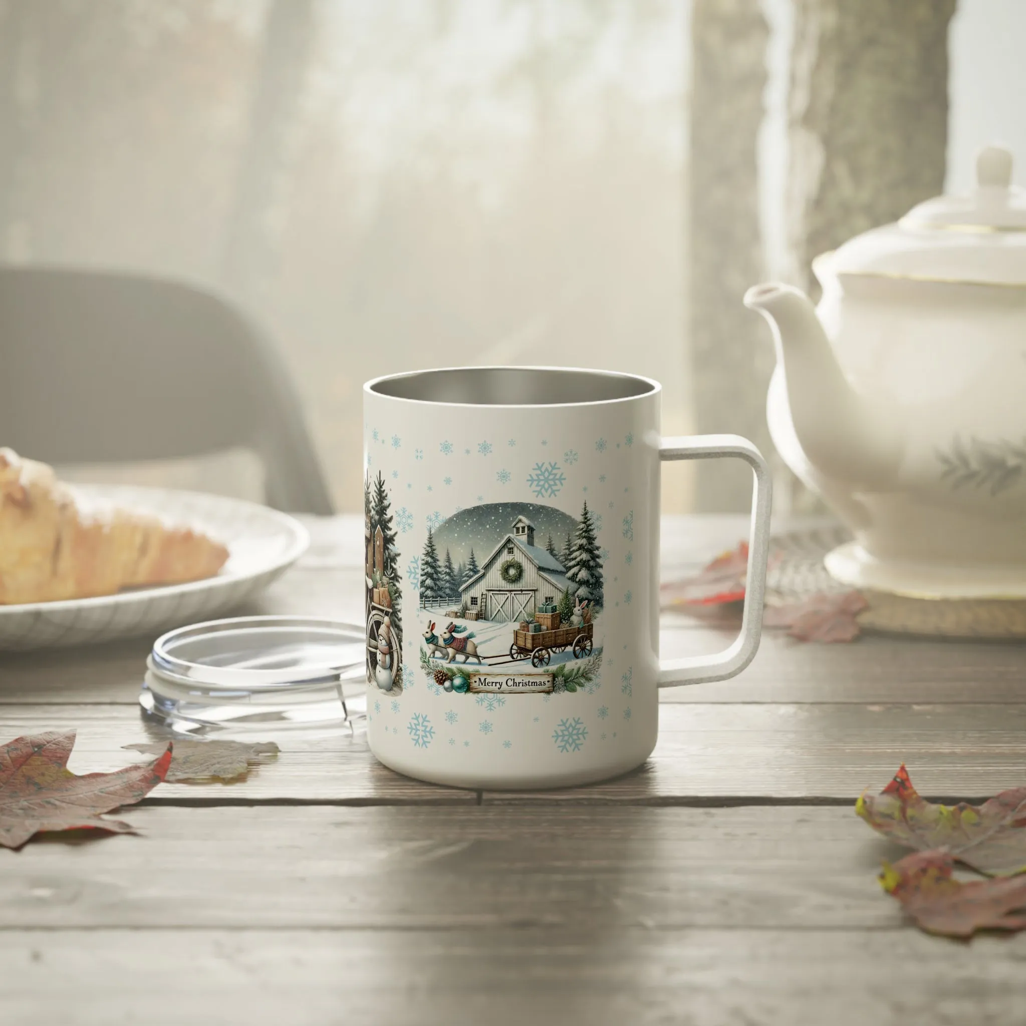 Merry Christmas Insulated Coffee Mug, 10oz