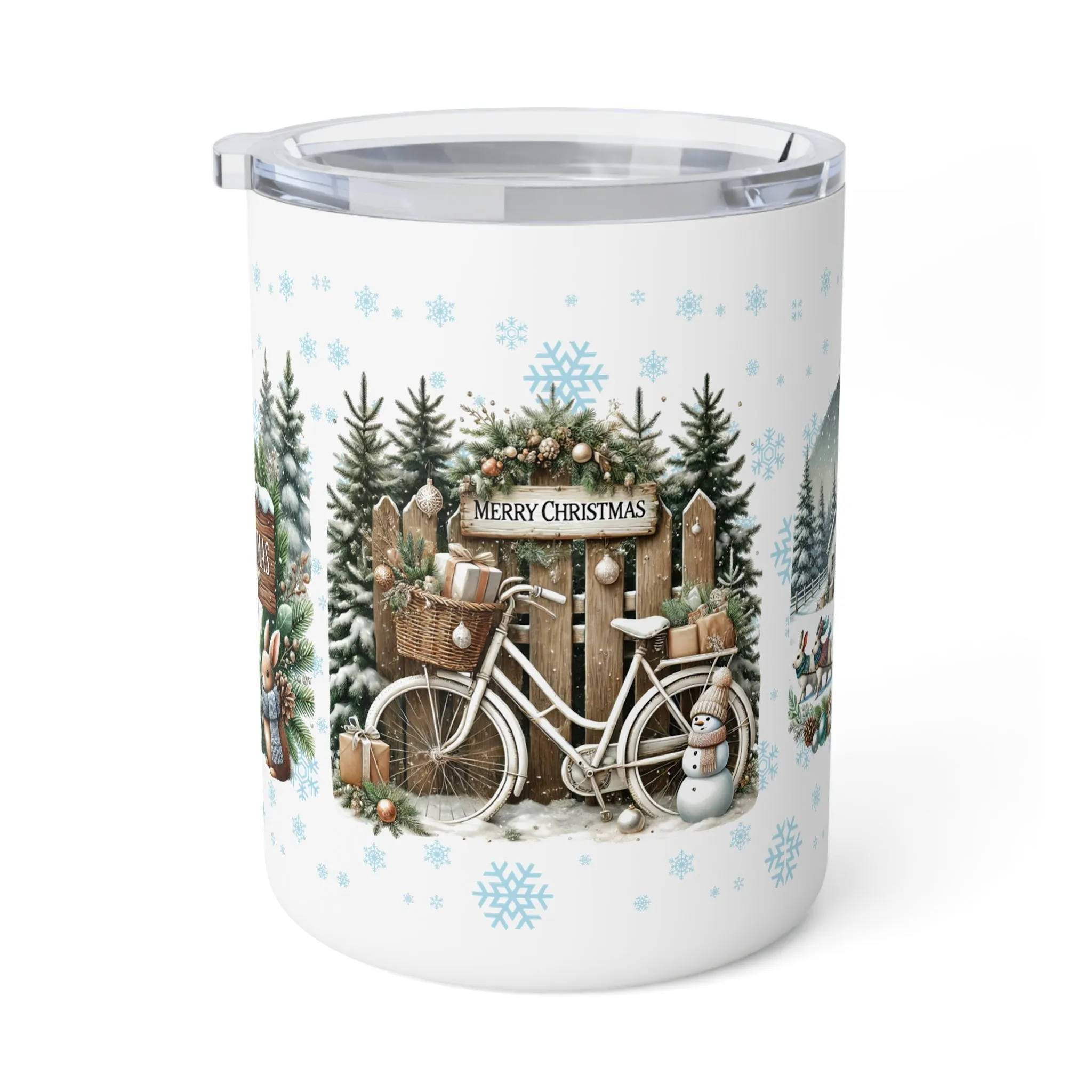 Merry Christmas Insulated Coffee Mug, 10oz