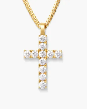 Micro Studded Cross Pendant