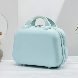Mint Green Handheld Makeup Organizer - Compact and Portable Cosmetic Storage Case with Multiple Color Options