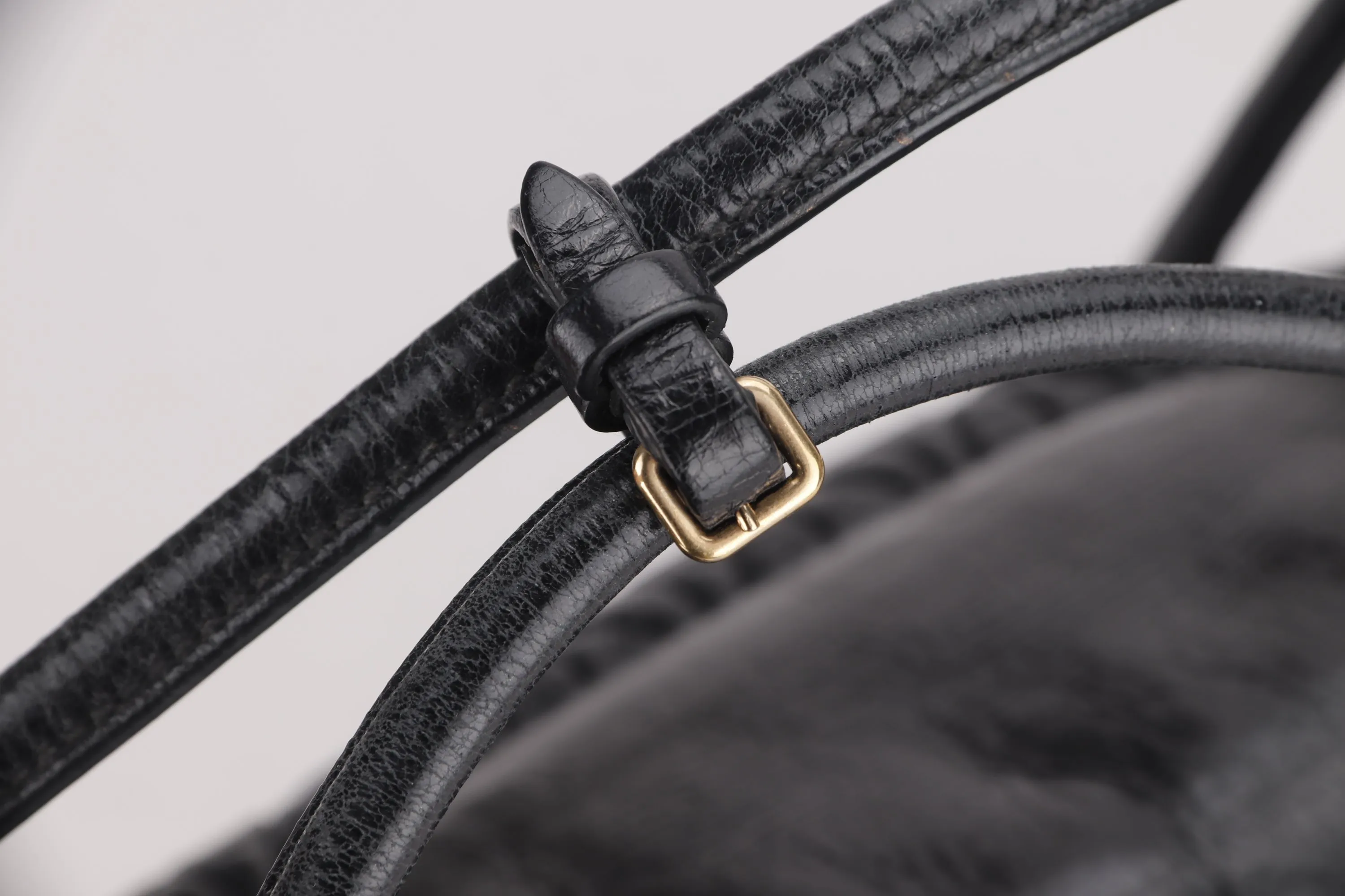 MIU MIU BLACK TOP HANDLE BAG, WITH DUST COVER, NO STRAP