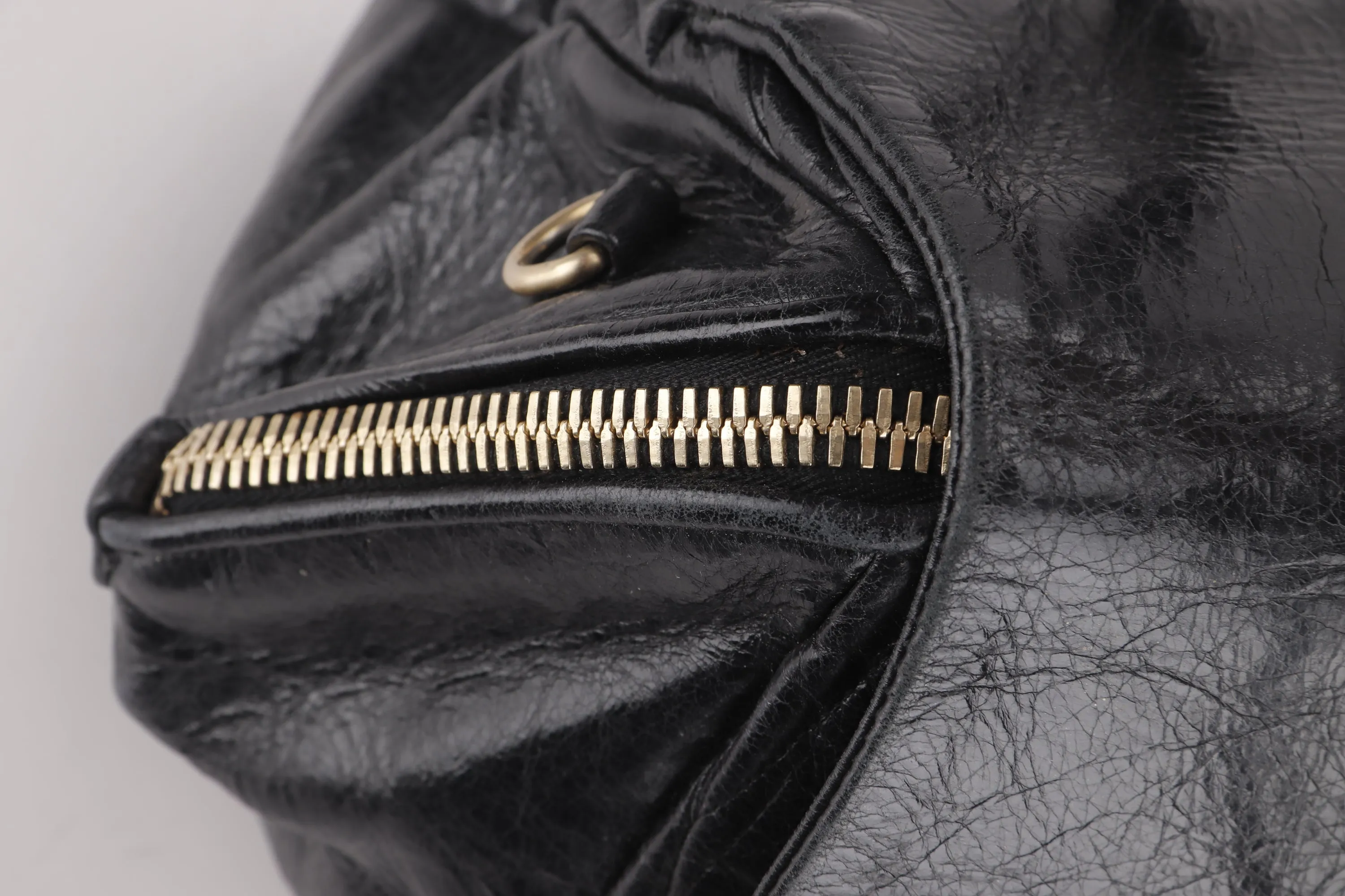 MIU MIU BLACK TOP HANDLE BAG, WITH DUST COVER, NO STRAP