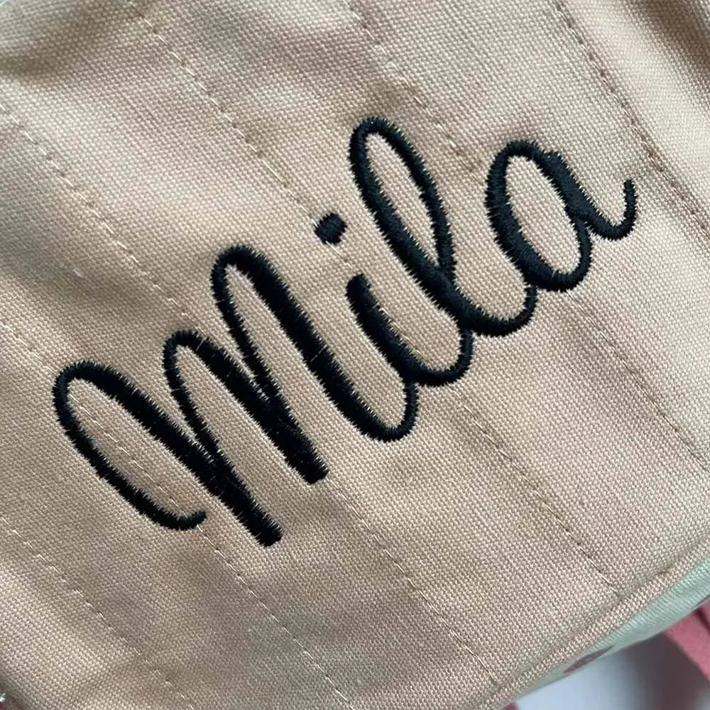 Name Embroidered Strawberry Backpack
