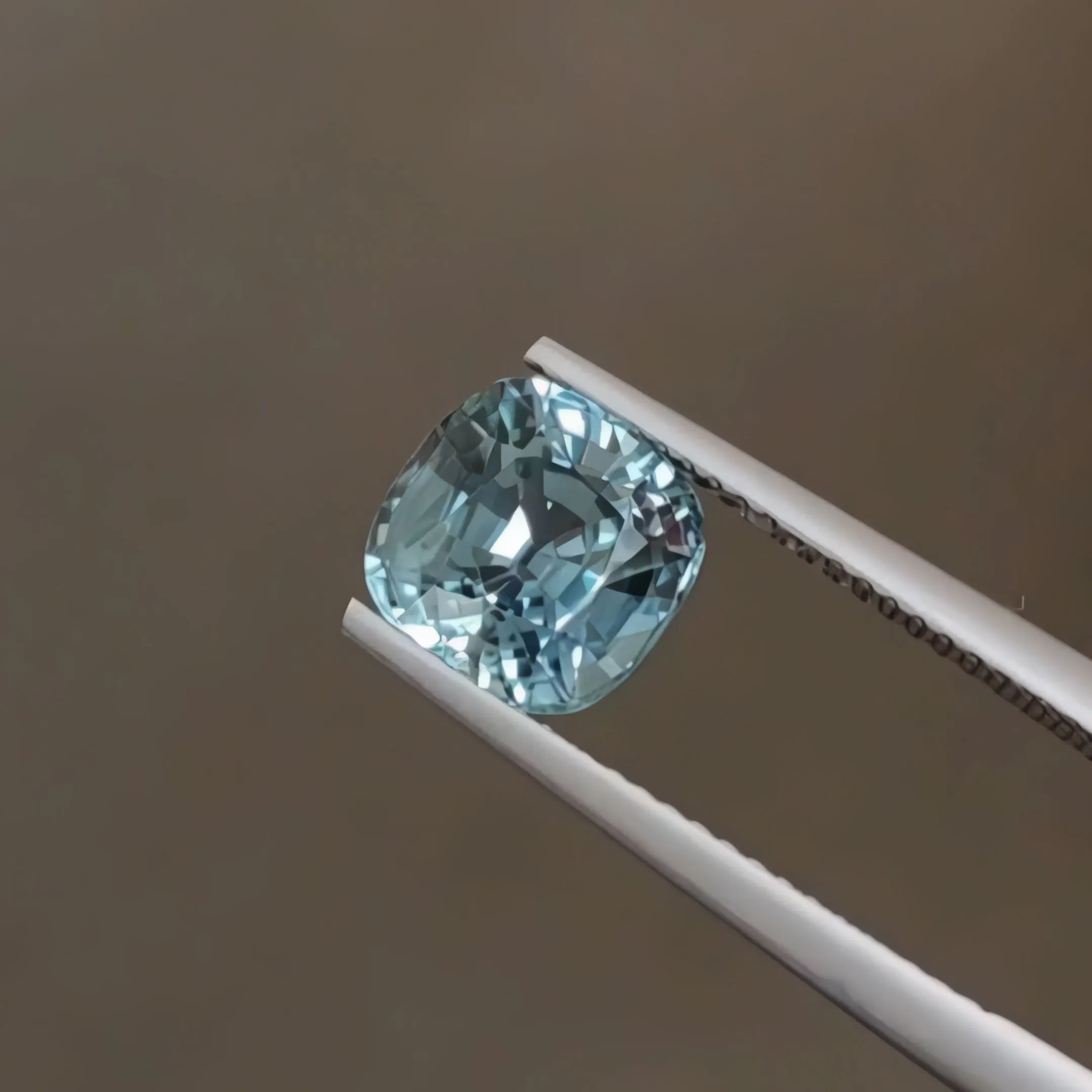 Natural Sapphire 3.22ct Cushion Cut Teal Color - Reserved for Marjorie