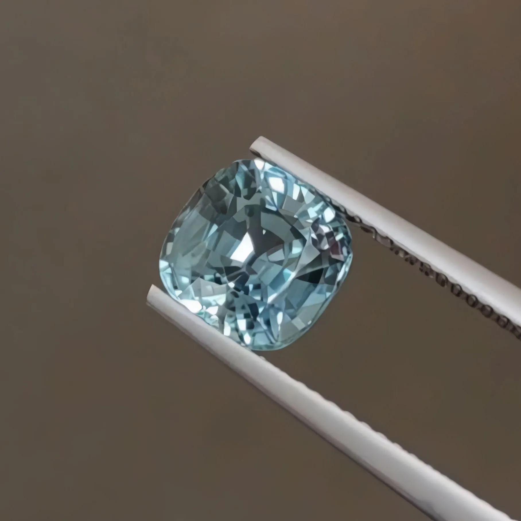 Natural Sapphire 3.22ct Cushion Cut Teal Color - Reserved for Marjorie