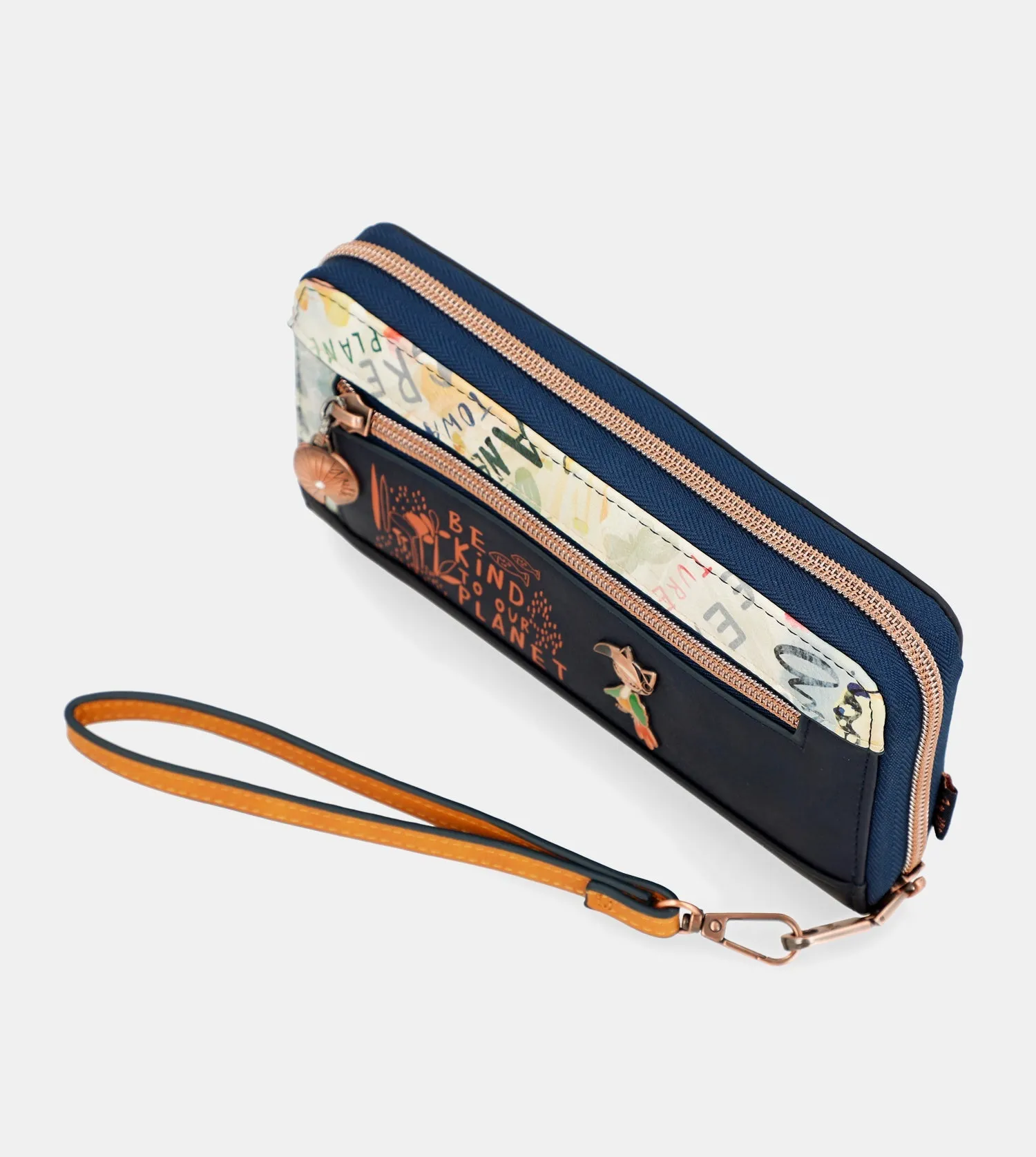 Nature Pachamama large printed RFID wallet