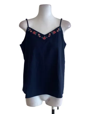 Navy Blue V Neck Camisole