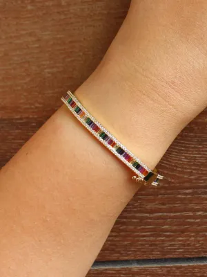 Nupur Rainbow / CZ Bangle Bracelet