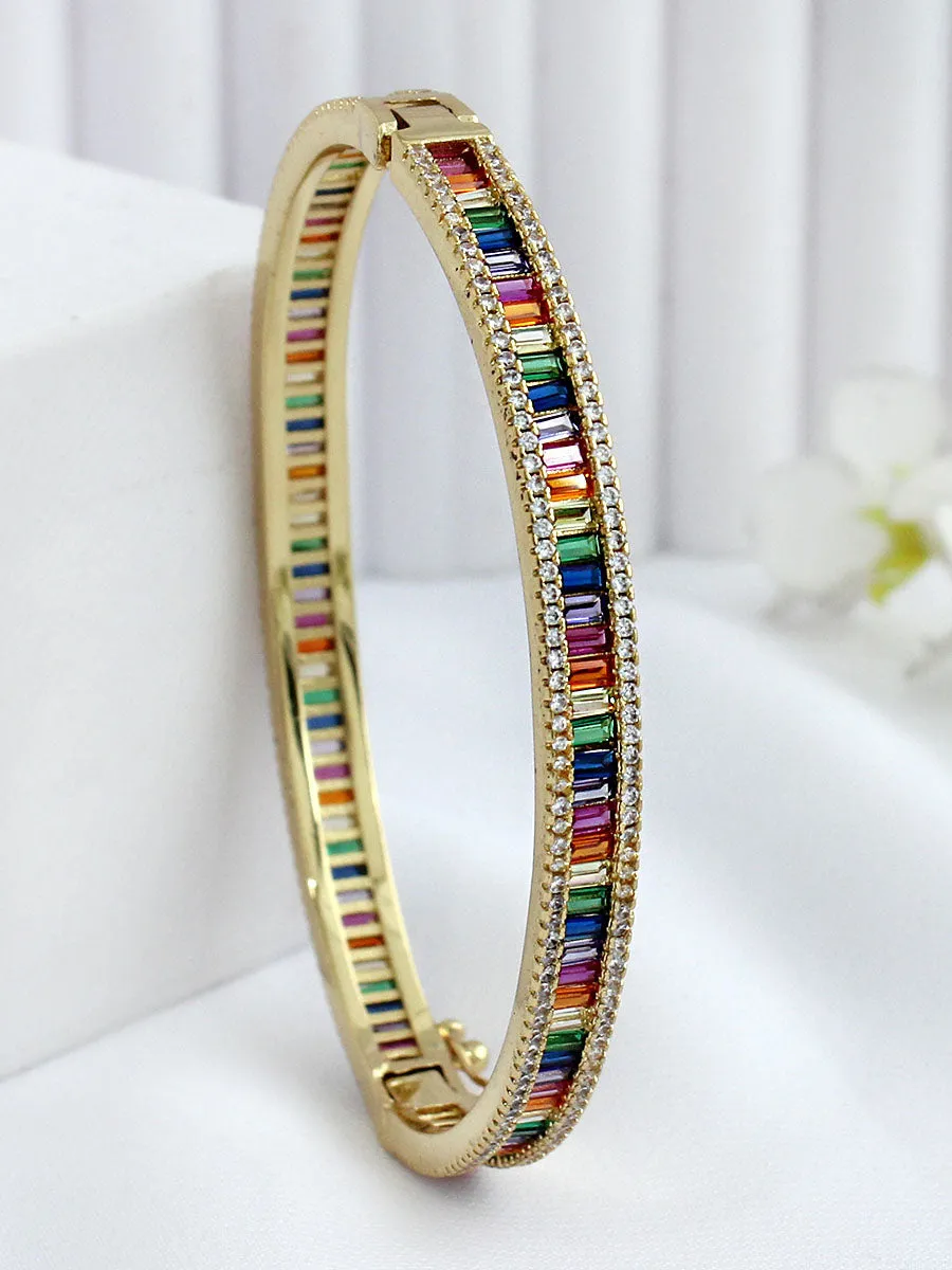 Nupur Rainbow / CZ Bangle Bracelet