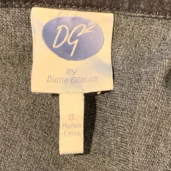 NWOT Diane Gilman DG2 Indigo Denim Studded Belted Jacket