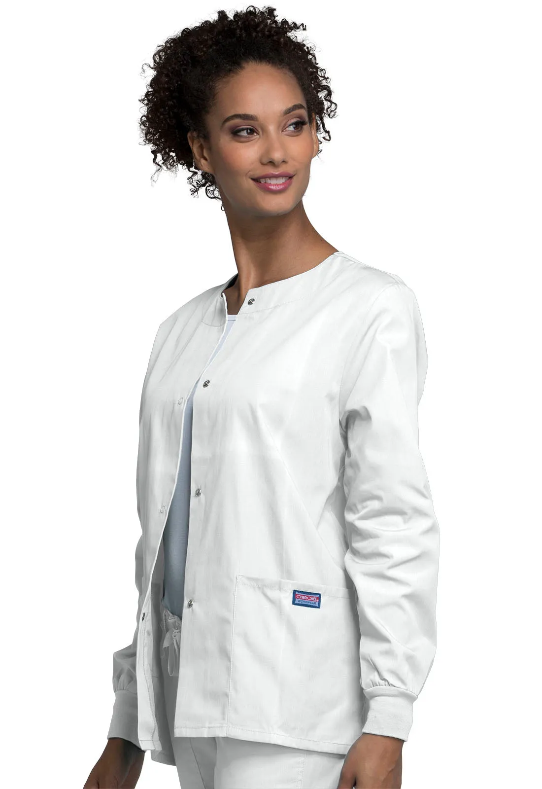 Originals 4350 Snap Front Warm-Up Jacket White