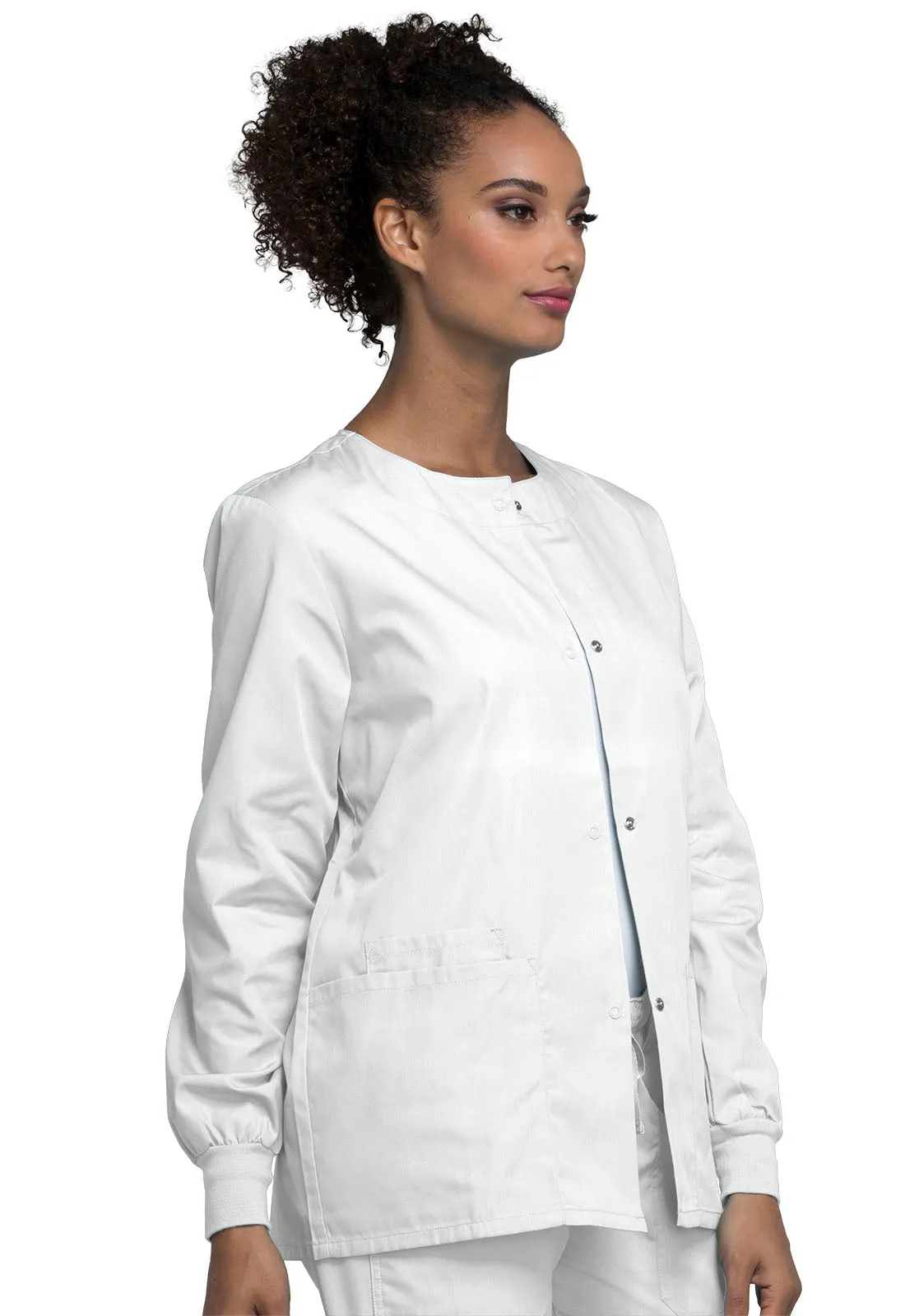 Originals 4350 Snap Front Warm-Up Jacket White