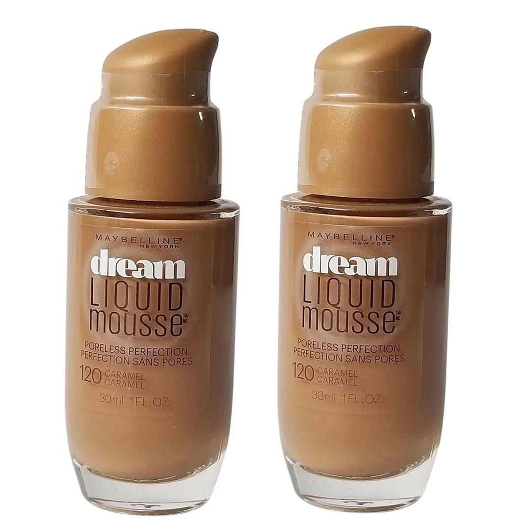 Pack of 2 Maybelline New York Dream Liquid Mousse Airbrush Finish, Caramel 120