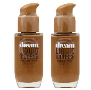 Pack of 2 Maybelline New York Dream Liquid Mousse Airbrush Finish, Caramel 120