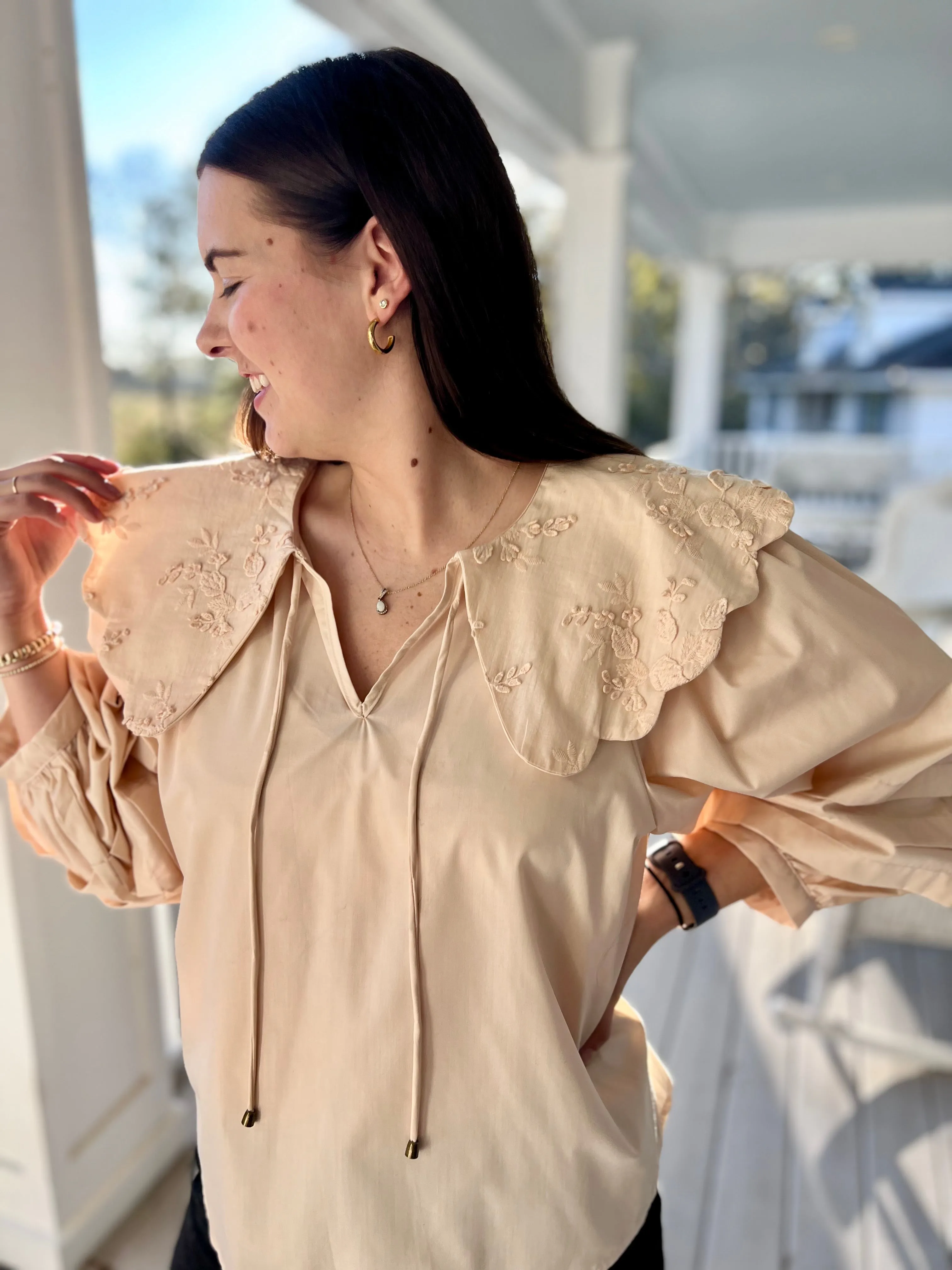 Paige Ecru top