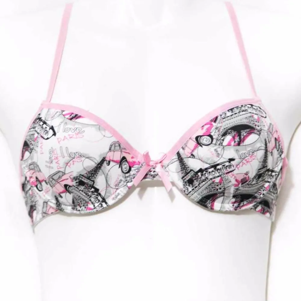 Paris Love Printed Bra