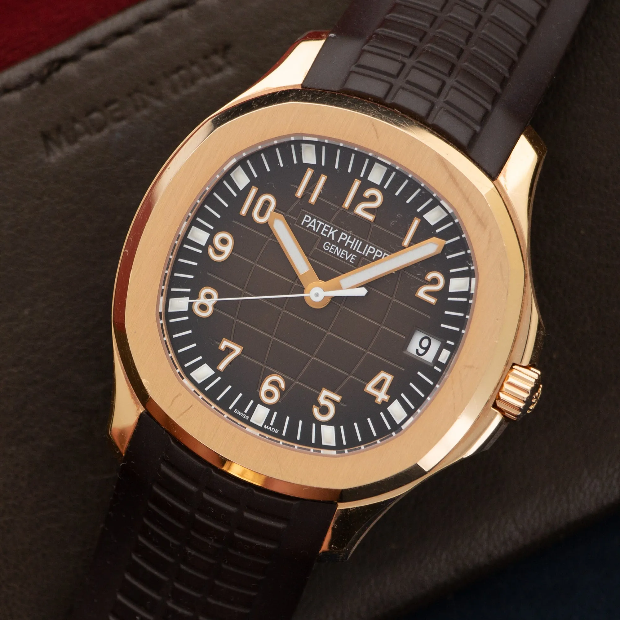 Patek Philippe Aquanaut Rose Gold on Strap Ref. 5167R