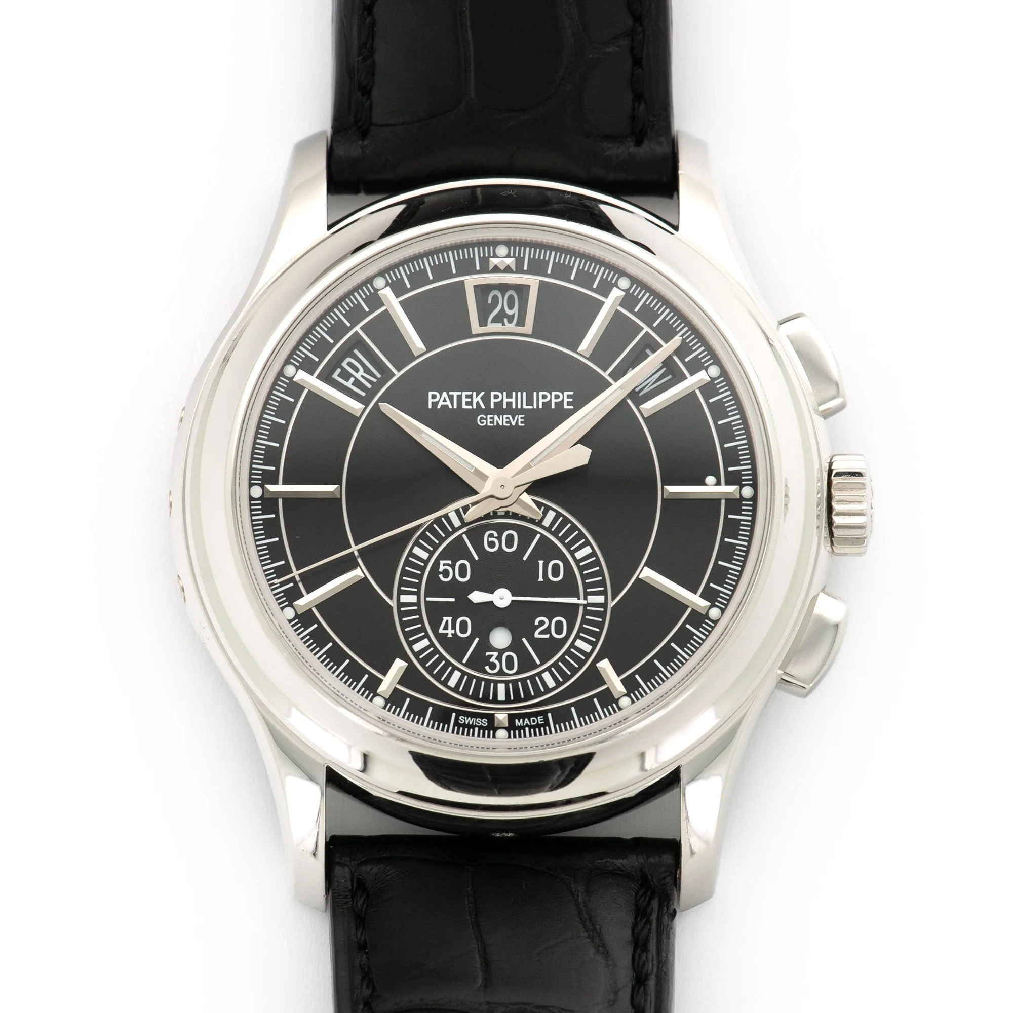 Patek Philippe Platinum Annual Calender Chronograph Watch Ref. 5905