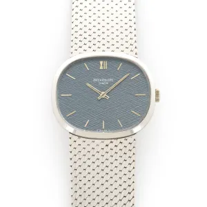 Patek Philippe White Gold Blue Dial Watch Ref. 3545