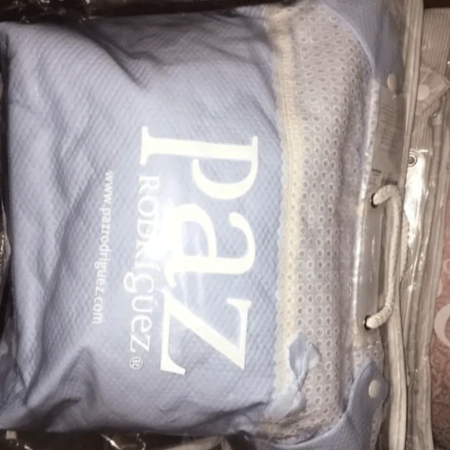 Paz Rodriguez Blue Laminated Pram Bag