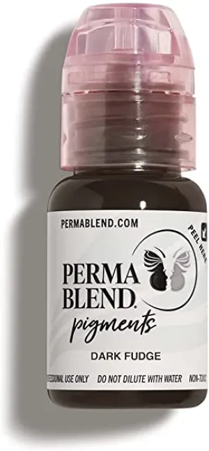 Perma Blend Permanent Makeup for Eyebrows, Used For Microblading and all Permanent Makeup Procedures, Professional Cosmetic Pigment - Dark Fudge, 0.5 oz