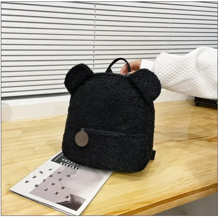 Personalised Embroidery Bear Embroidered Portable Travel Shopping Plush Lovely Rucksack Toddler Teddy Backpack