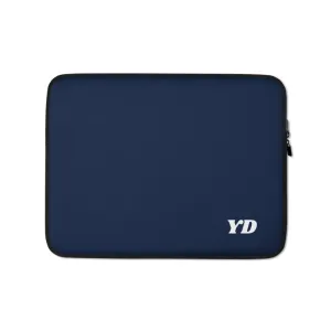 Personalized Laptop Sleeve - Navy with Faux Fur Lining