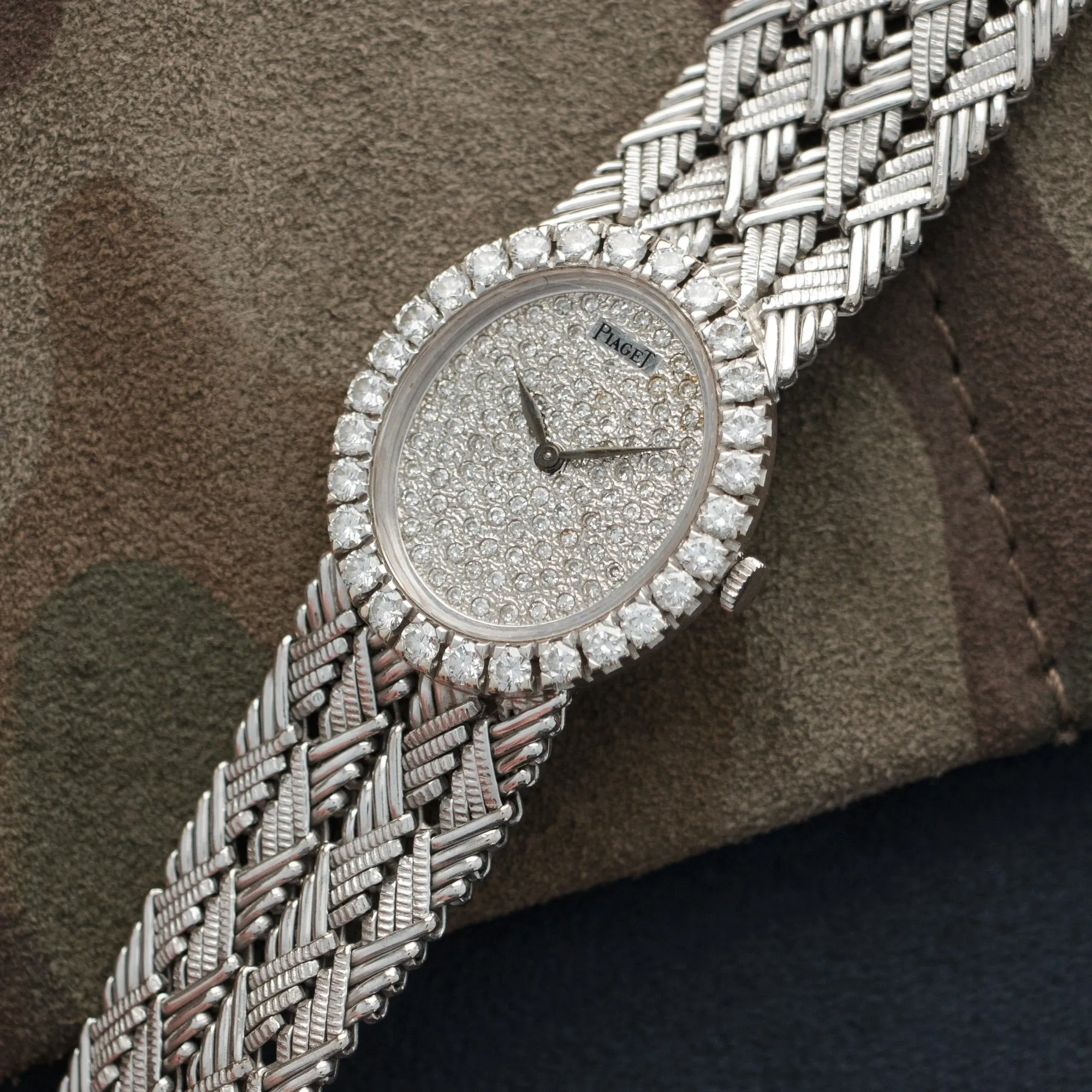 Piaget White Gold Diamond Watch, 1970s