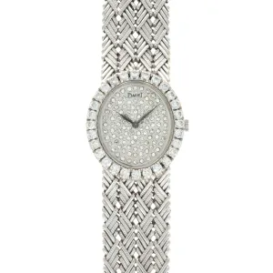 Piaget White Gold Diamond Watch, 1970s