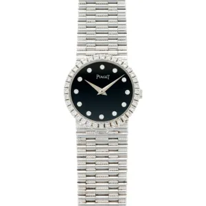 Piaget White gold Onyx & Diamond Watch, 1970s