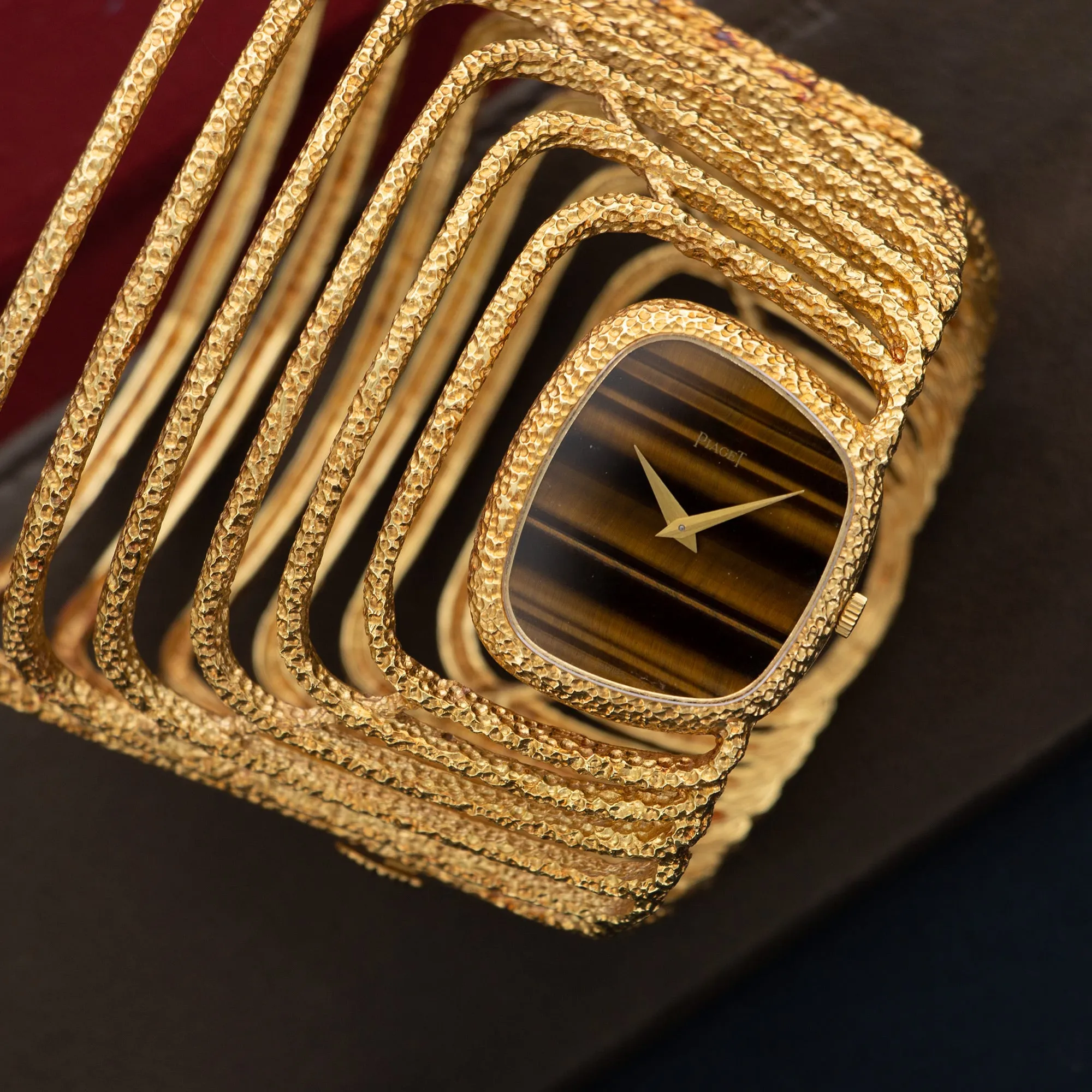 Piaget Yellow Gold Manchette Tigerseye Watch