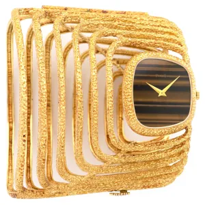 Piaget Yellow Gold Manchette Tigerseye Watch