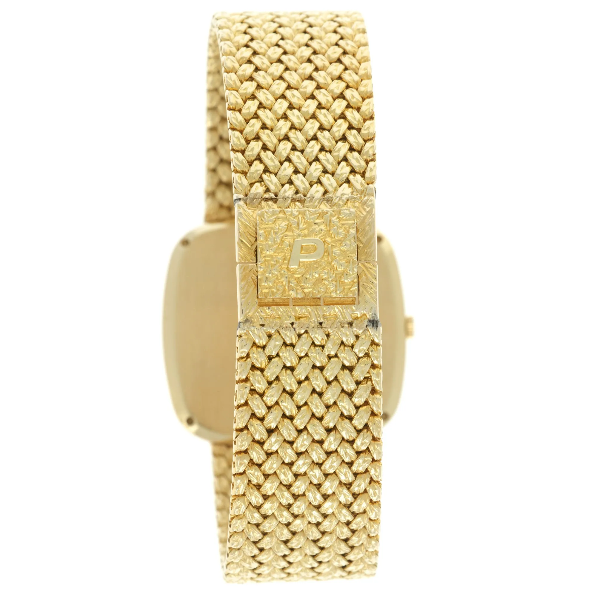 Piaget Yellow Gold Onyx Diamond Watch, 1970s