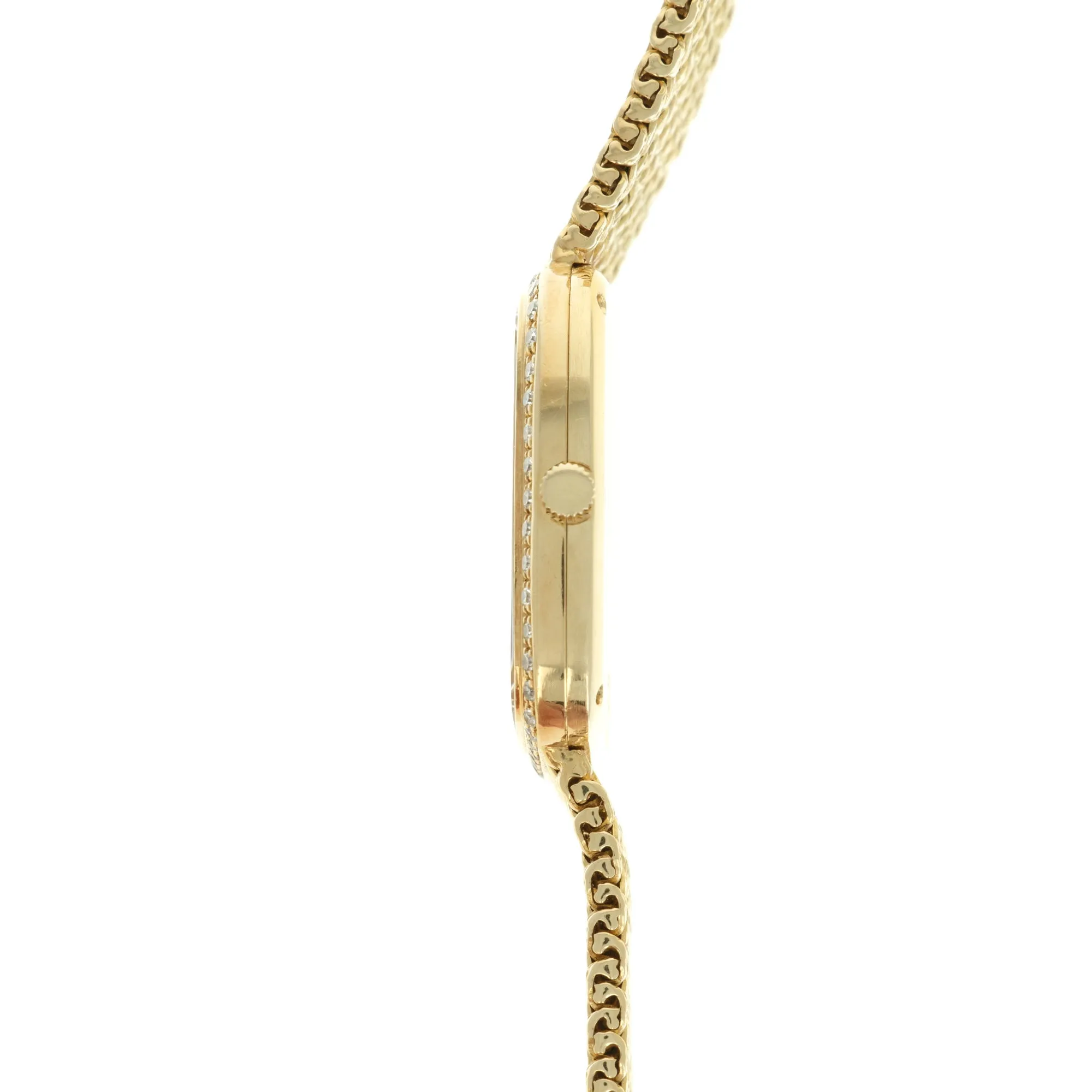 Piaget Yellow Gold Onyx Diamond Watch, 1970s