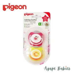Pigeon Calming Soother 2Pcs Pack Girls (L Size) Blister