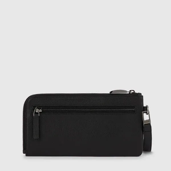 Pochette da Polso Piquadro in Pelle RFID Modus Nero