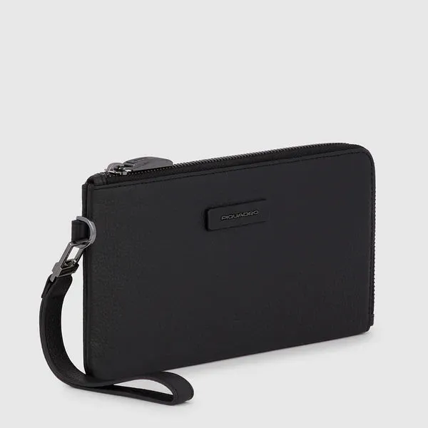 Pochette da Polso Piquadro in Pelle RFID Modus Nero