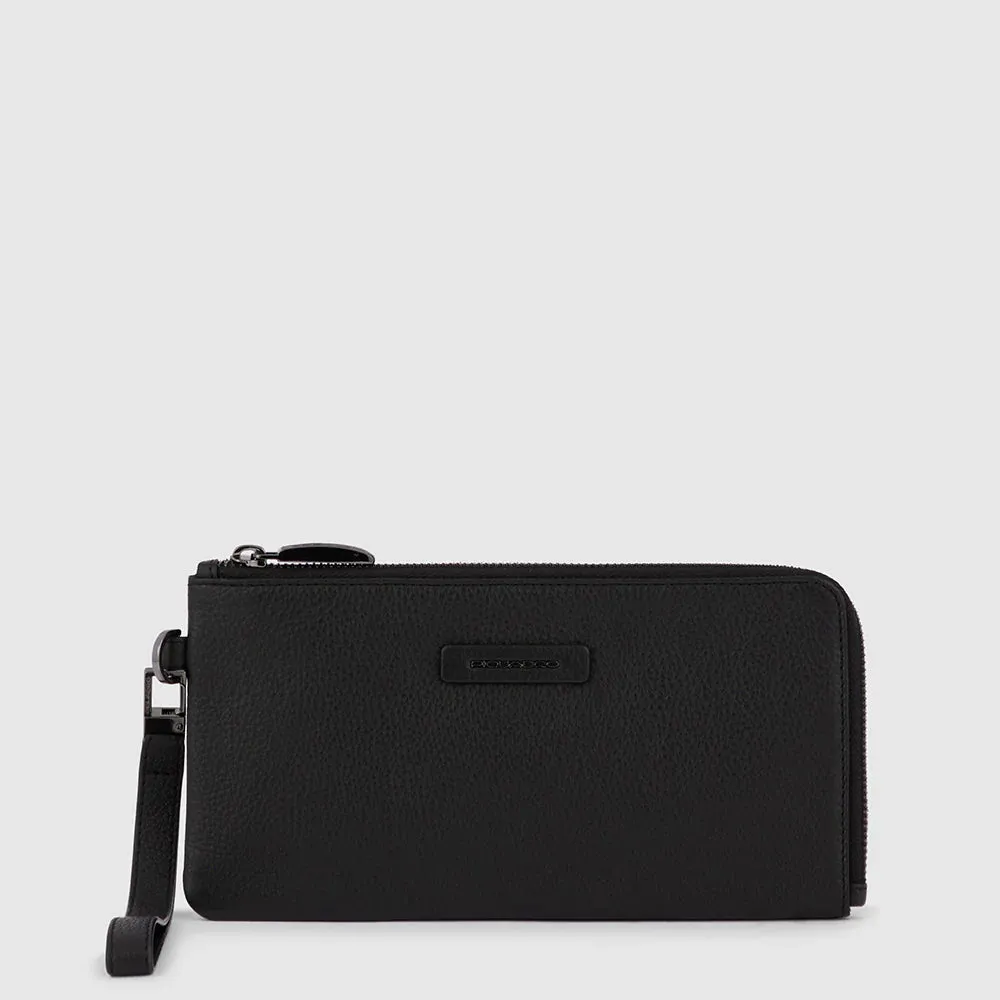 Pochette da Polso Piquadro in Pelle RFID Modus Nero