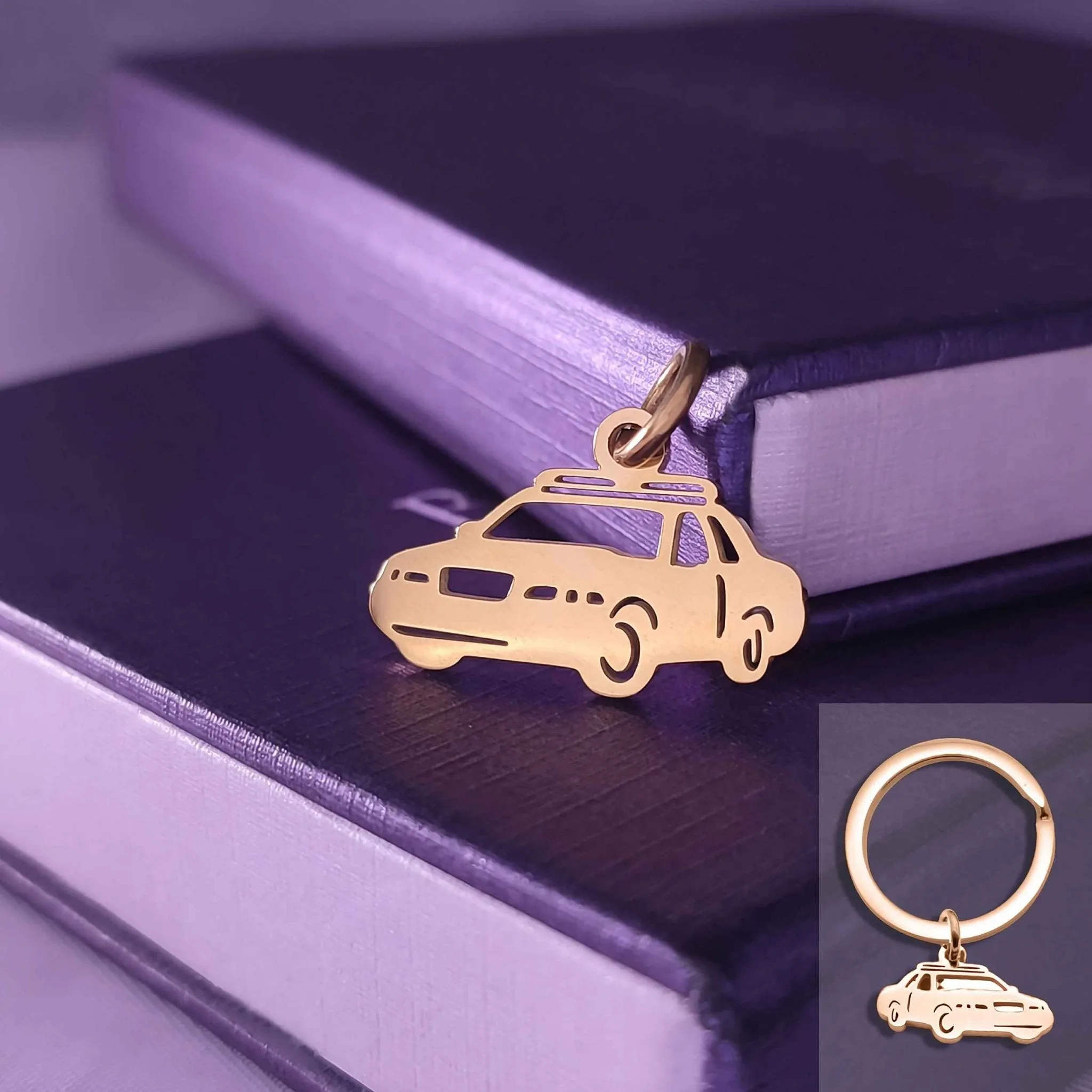 Police Car Charm for Keyring