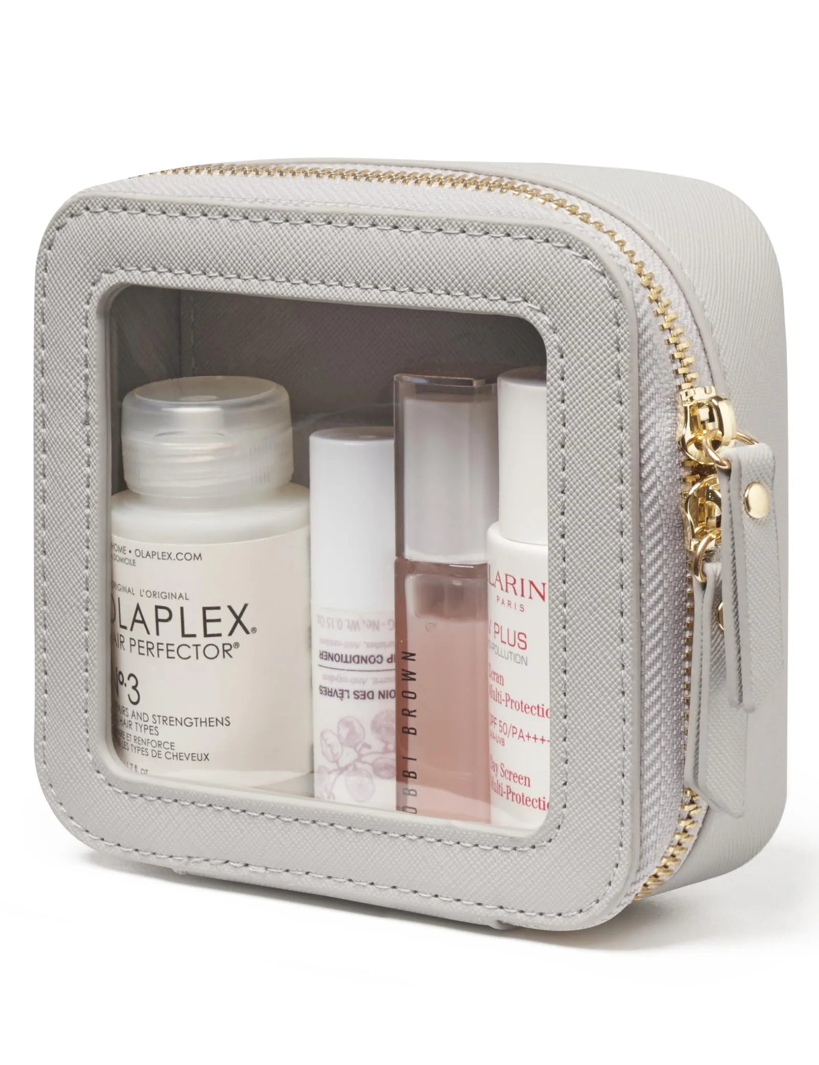 Popvibe Small Cosmetic Bag for Purse Mini Makeup Bag Cute Clear Make Up Pouch for Travel Tiny Leather White Make Up Organizer Case for Backpack Toiletry Bag Waterproof Square Pouch with Zipper