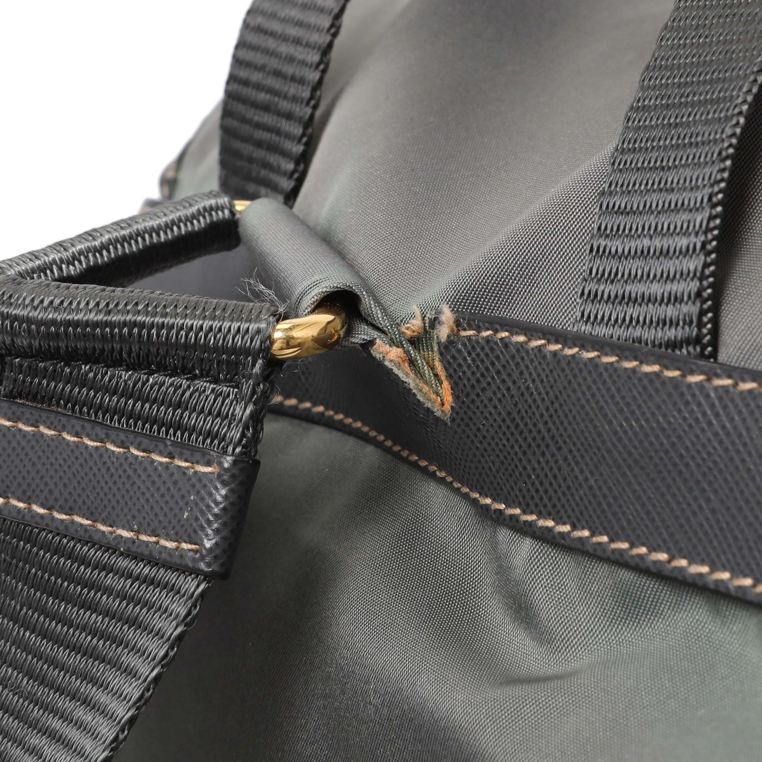 Prada Grey Tessuto Nylon Medium Backpack