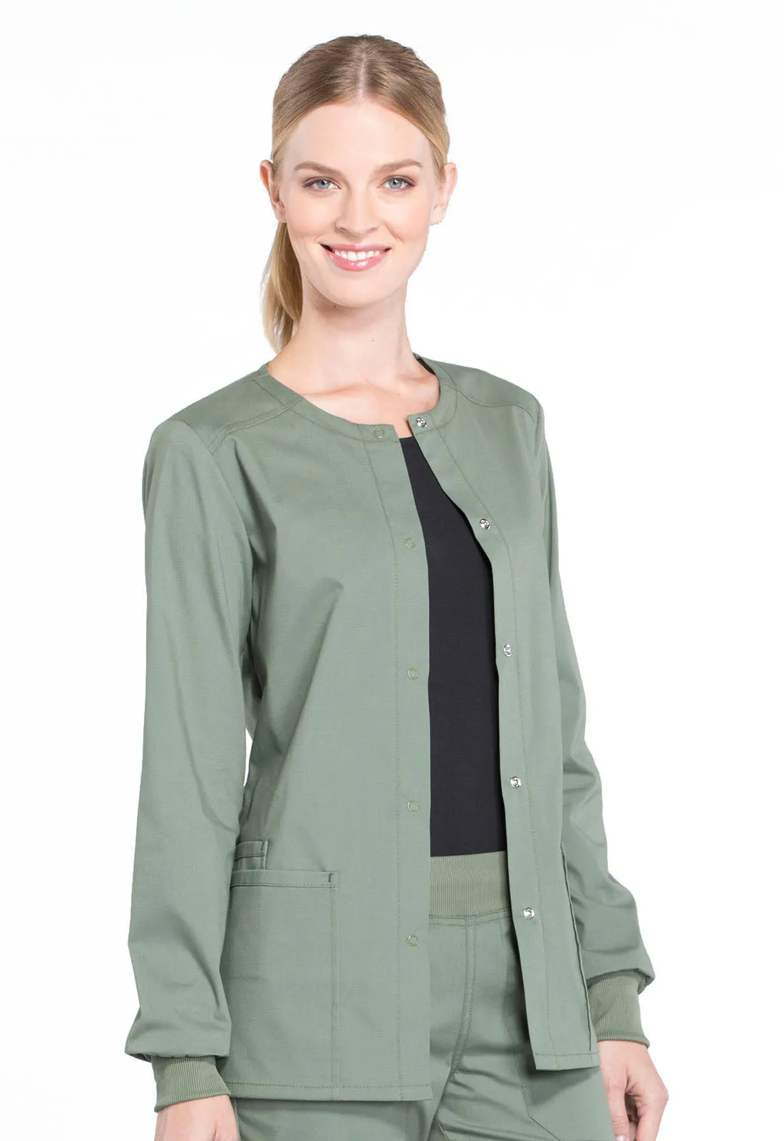 Professionals WW340 Snap Front Jacket Olive