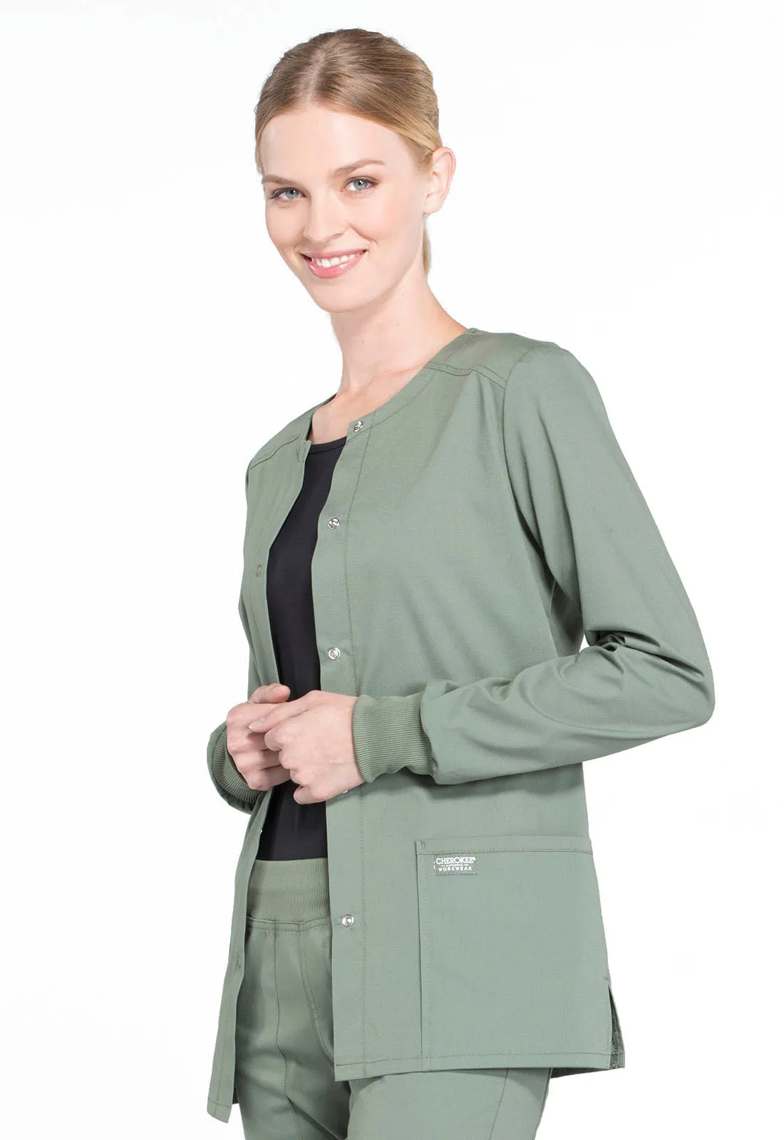 Professionals WW340 Snap Front Jacket Olive