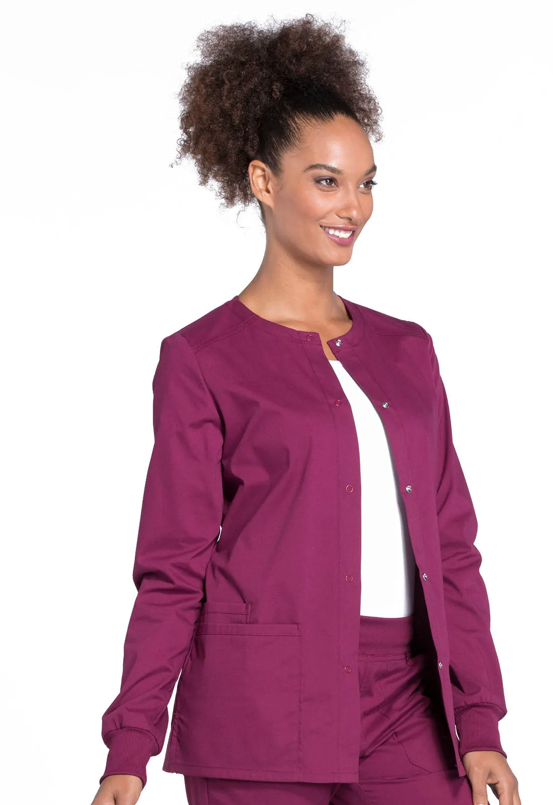 Professionals WW340 Snap Front Jacket Wine