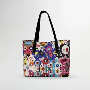 Psychedelic Nellies Vegan Leather Tote Bag