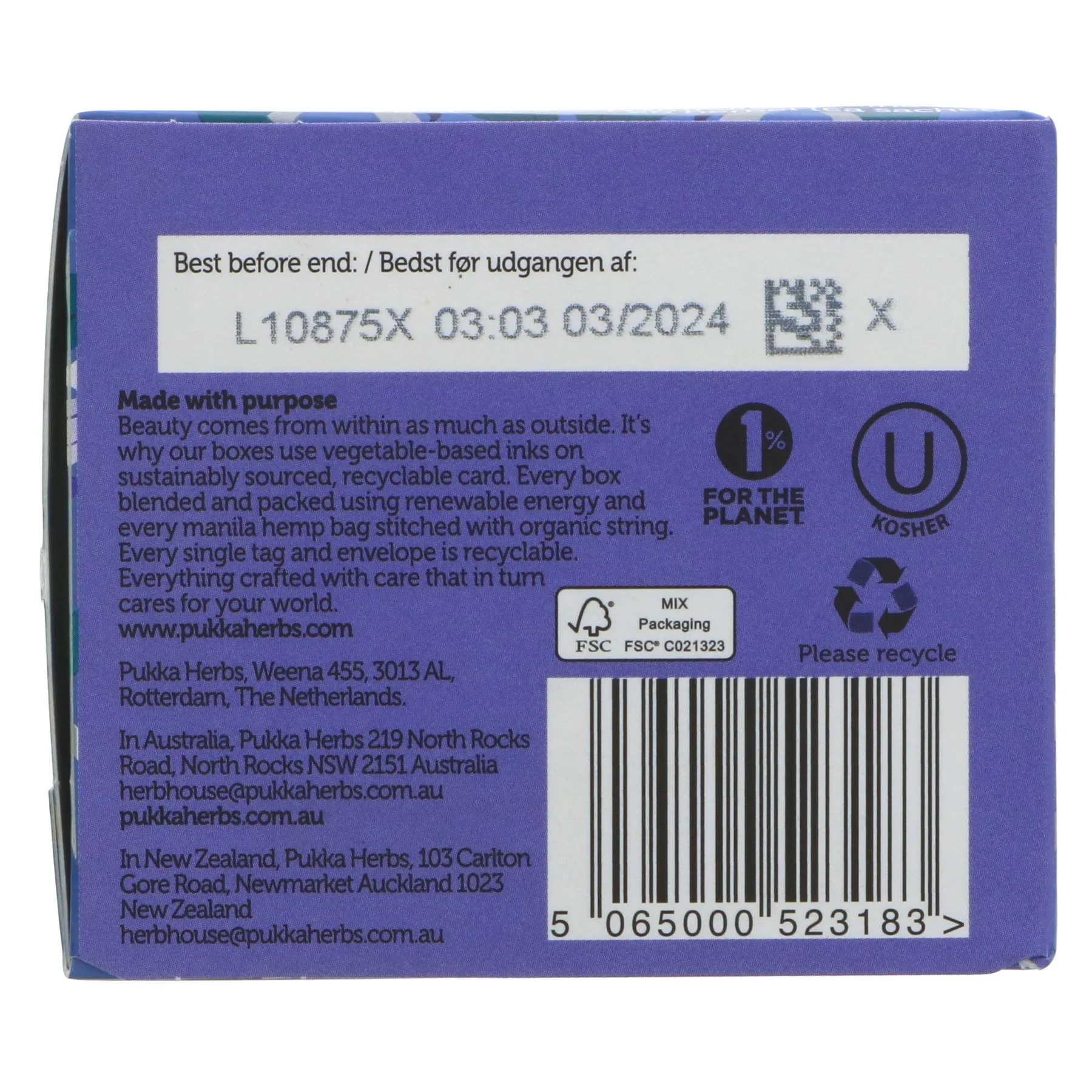 Pukka | Night Time - Oatflower, Lavender,Limeflower | 20 bags