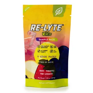 Re-Lyte Kids Hydration - Sample Pack - 6 Stick Packs