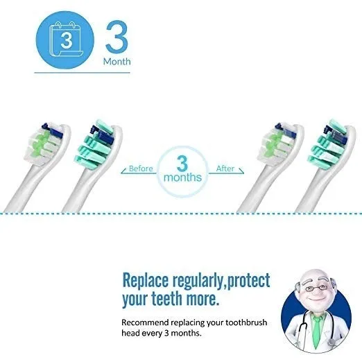 Replacement Electric Toothbrush Heads protective Essential Clean