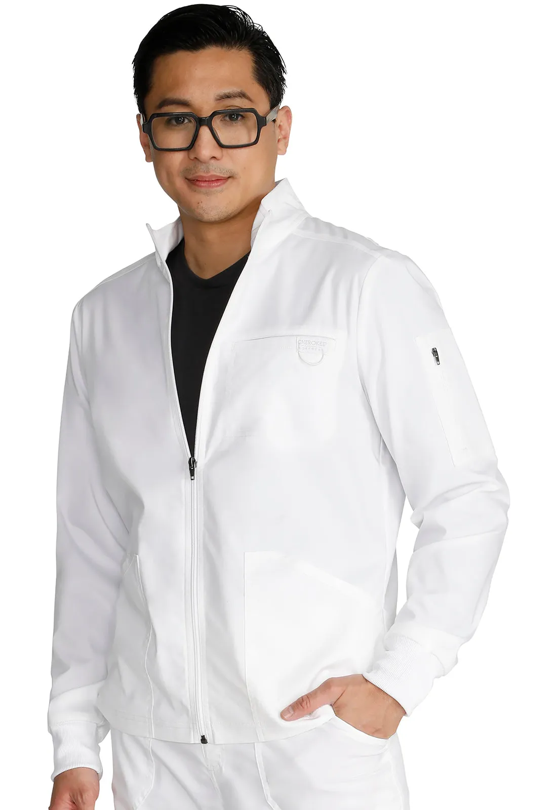 Revolution WW320 Men's Zip Front Jacket White